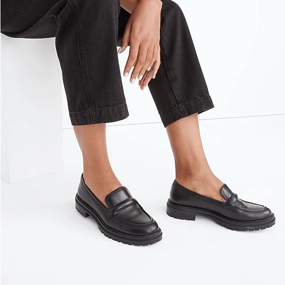 Madewell Black Leather Loafers